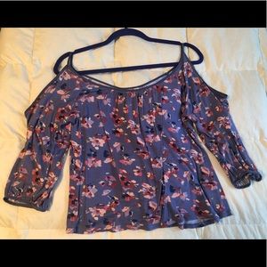Women’s Floral, Cold Shoulder Top